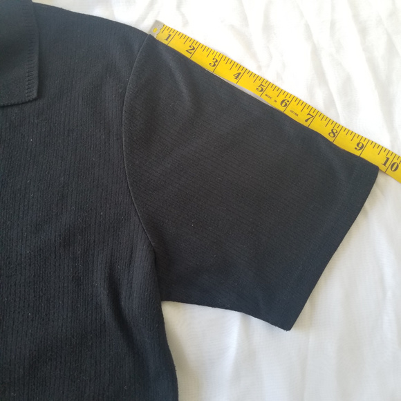 Men's Clairborne Black Polo Shirt Large - Picture 4 of 8